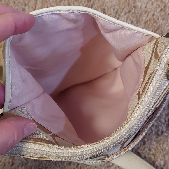 ❤️SALE! COACH Signature Stripe Jacquard Fabric Swingpack Crossbody Bag - Picture 15 of 16